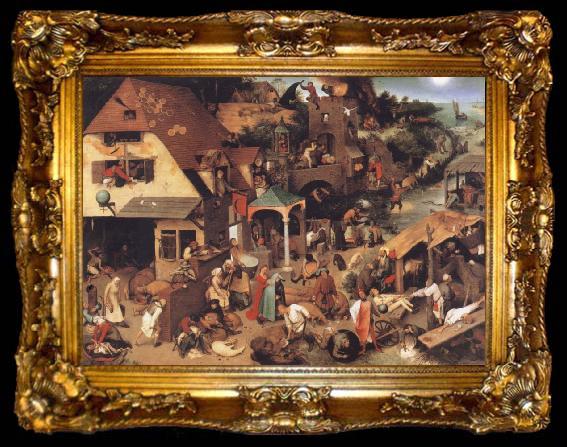 framed  Pieter Bruegel Museums national the niederlandischen proverb, ta009-2